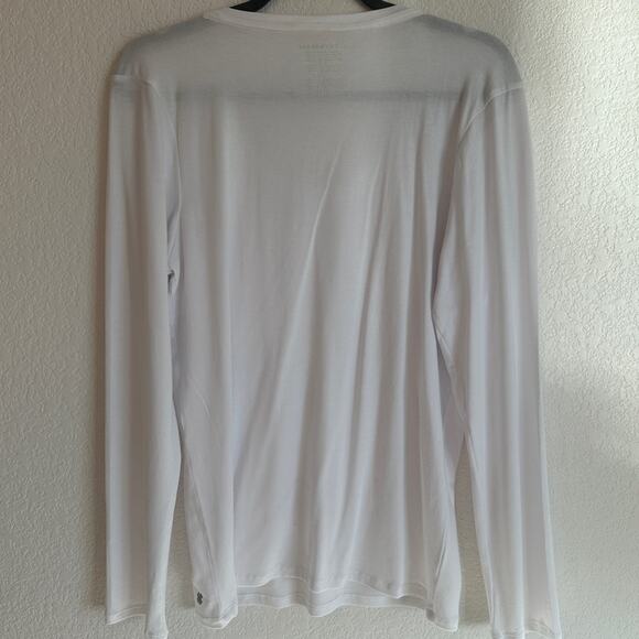 Lucky Brand🍀 White Staple Long sleeve shirt Cotton Modal Spandex XL EUC - Picture 2 of 4